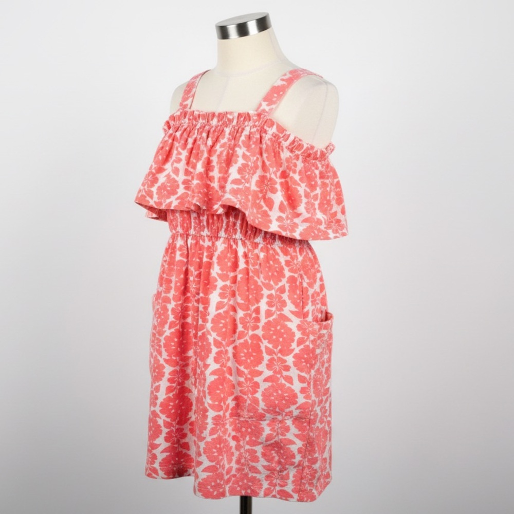 Carter's Coral Floral Girl Dress with Ruffle 5t
